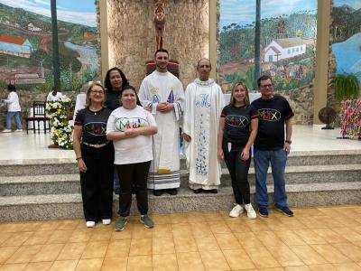 Padre Joaquim preside o oitavo dia da Novena em honra a Nossa Senhora Aparecida em Laranjeiras do Sul